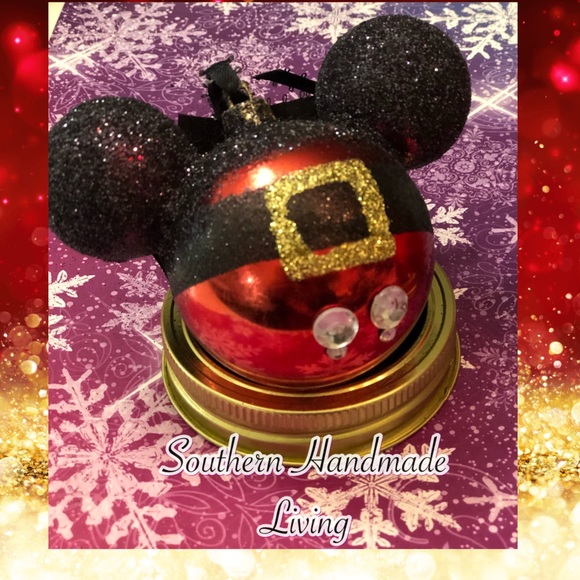 Handmade Mickey and Minnie ornaments set - Picture 3 of 4